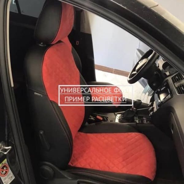 Чехлы Автопилот Алькантара Ромб на Hyundai Staria 8 мест (2021+)
